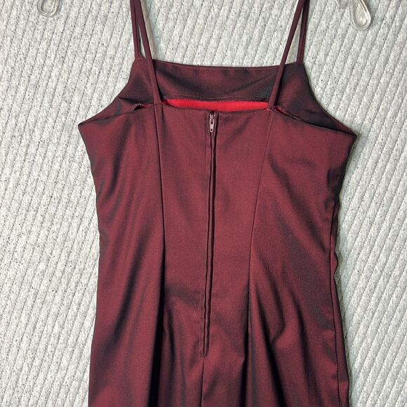 90s Y2K Dress Red Black Bodycon Straps Juniors Size 5 Clueless Classic Fetch - Picture 4 of 6